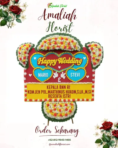 Karangan Papan Bunga Pernikahan di Ononamolo Ii Lot